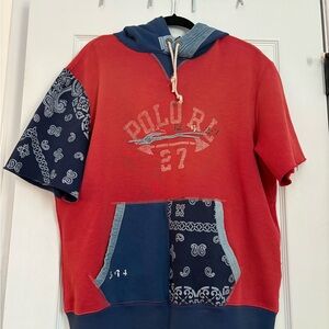 Ralph Lauren Red and Blue Sweatshirt Sporty Casual Top